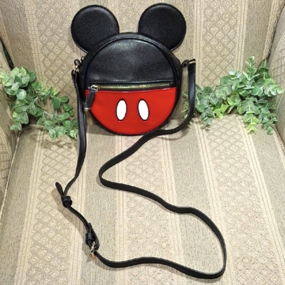 Disney X Bradford Exchange Mickey Minnie Mouse Reversible Crossbody Bag